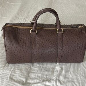 Brown Leather Men's Duffel Bag